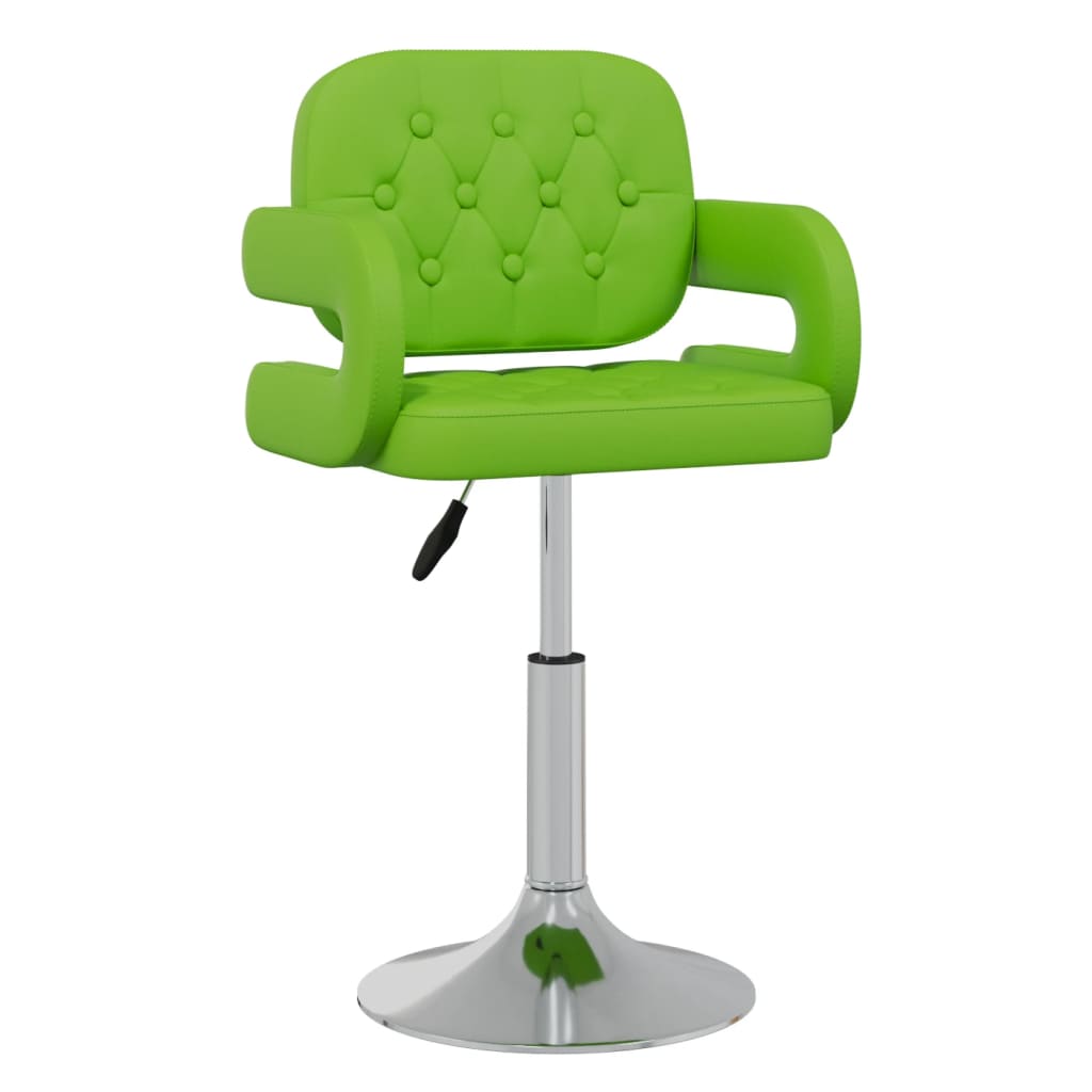 vidaXL Cadeiras de jantar giratórias 2 pcs couro artificial verde