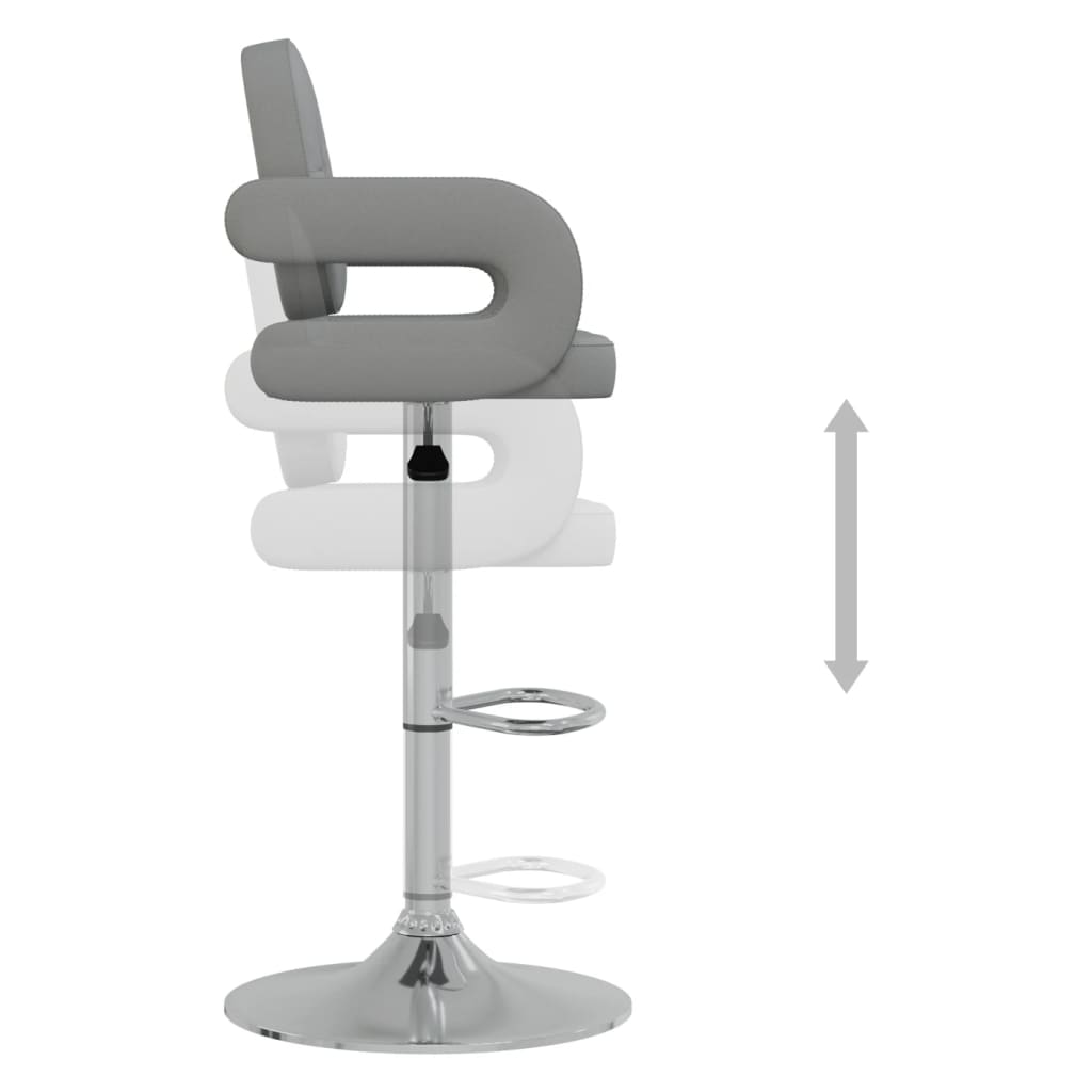 Бар табуретка, сива, изкуствена кожа