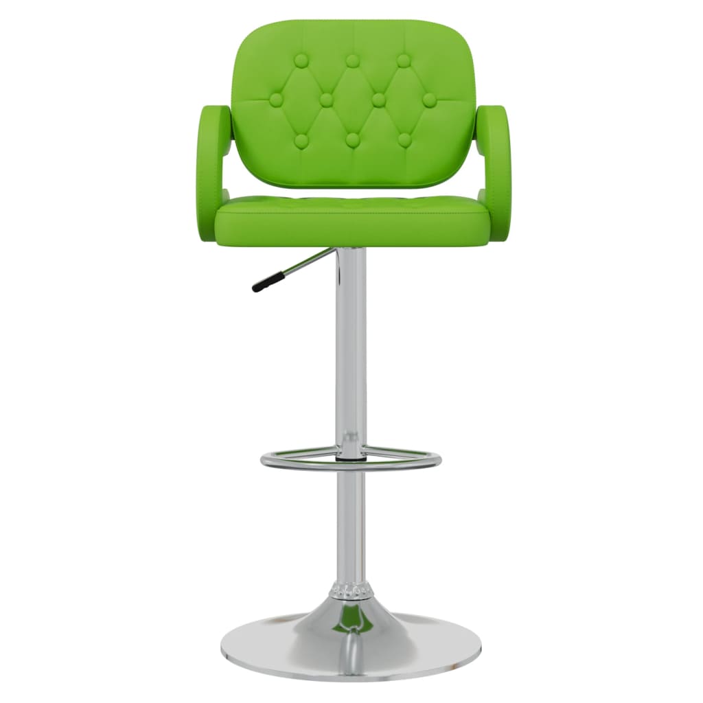 vidaXL Tabouret de bar Vert Similicuir