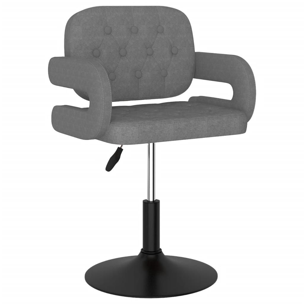

vidaXL Eetkamerstoelen draaibaar 2 st stof lichtgrijs