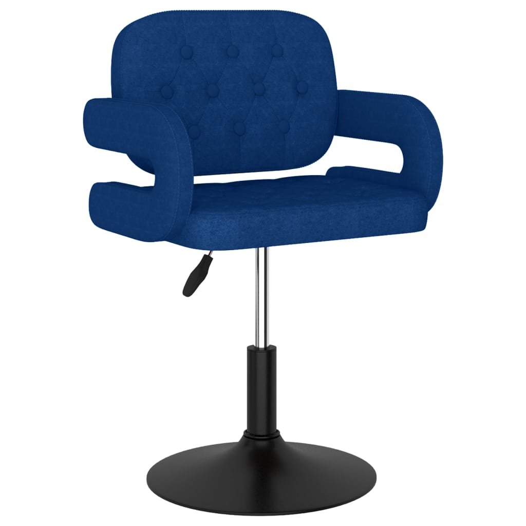 

vidaXL Eetkamerstoelen draaibaar 2 st stof blauw