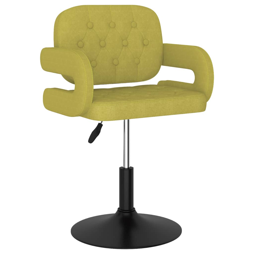 

vidaXL Eetkamerstoelen draaibaar 2 st stof groen