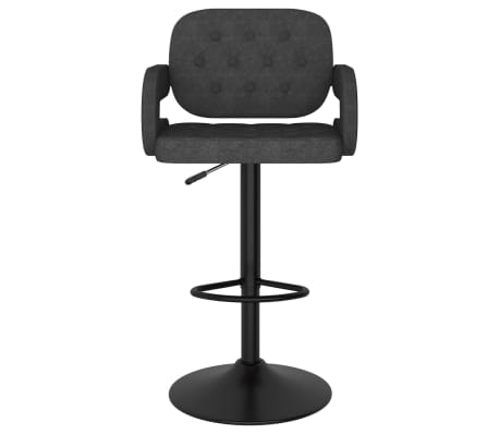 vidaXL Barhocker 2 Stk. Dunkelgrau Stoff