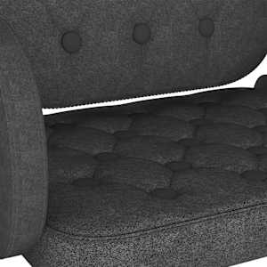 Barové židle 2 ks tmavě šedé textil - obrázek 8