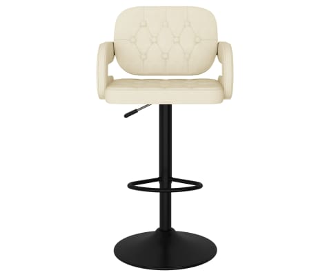 vidaXL Barhocker 2 Stk. Creme Stoff