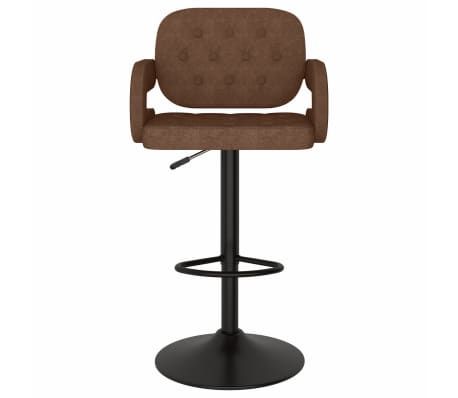 vidaXL Barst&oacute;lar 2 stk. Br&uacute;nir Tau&aacute;kl&aelig;&eth;i