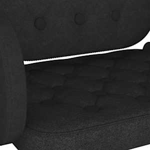 Barové židle 2 ks černé textil - obrázek 8