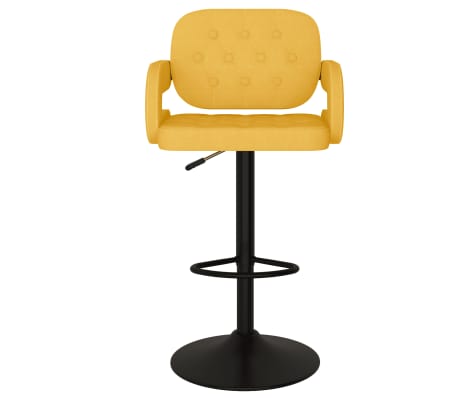 vidaXL Barst&oacute;lar 2 stk. Sinnepsgult Tau&aacute;kl&aelig;&eth;i