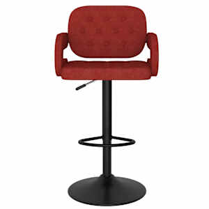 vidaXL Baro taburetės, 2vnt., raudonojo vyno spalvos, audinys