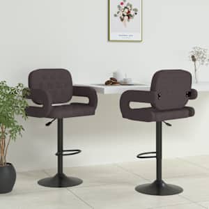 Barové židle 2 ks taupe textil - obrázek 1