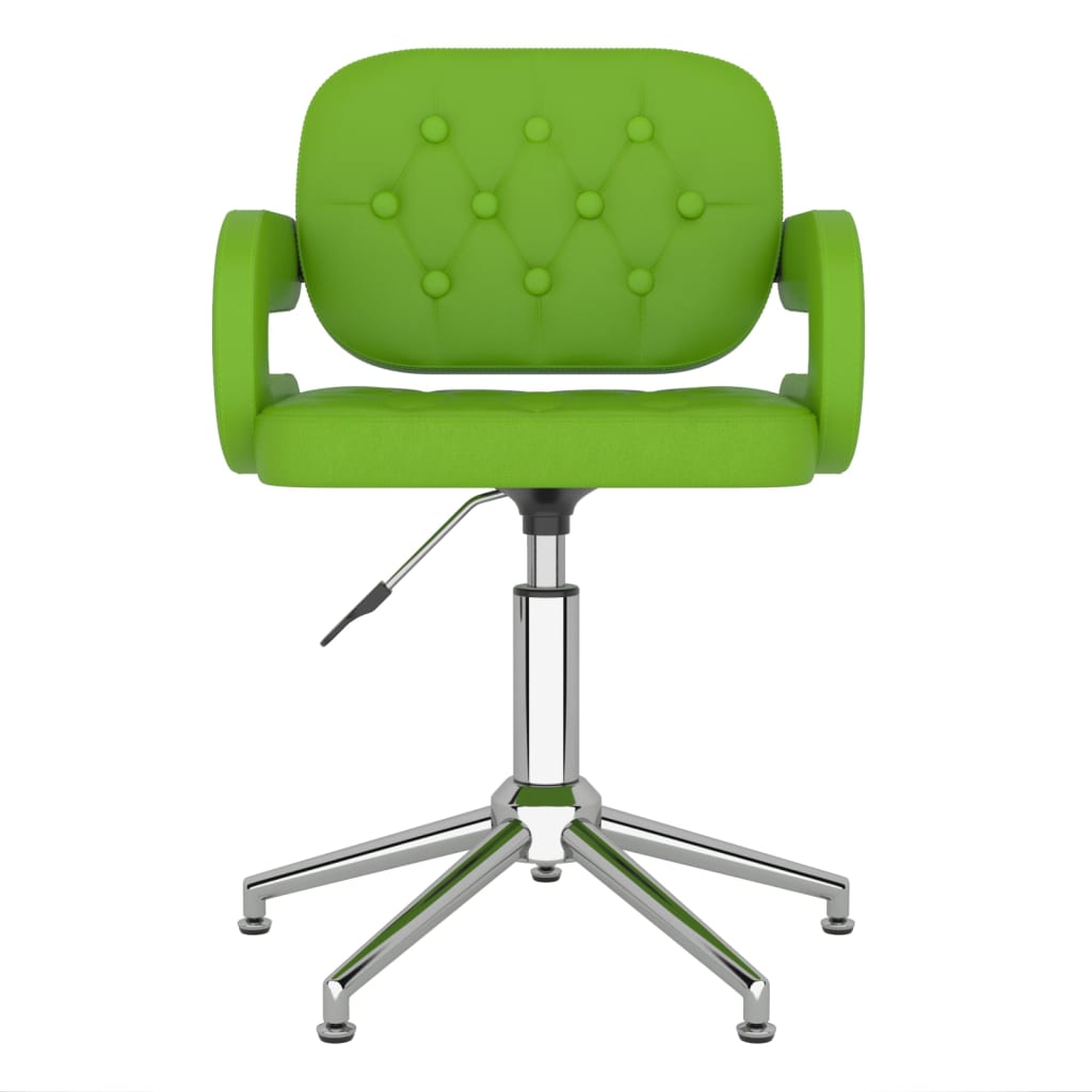 vidaXL Snurrbar matstol grön konstläder