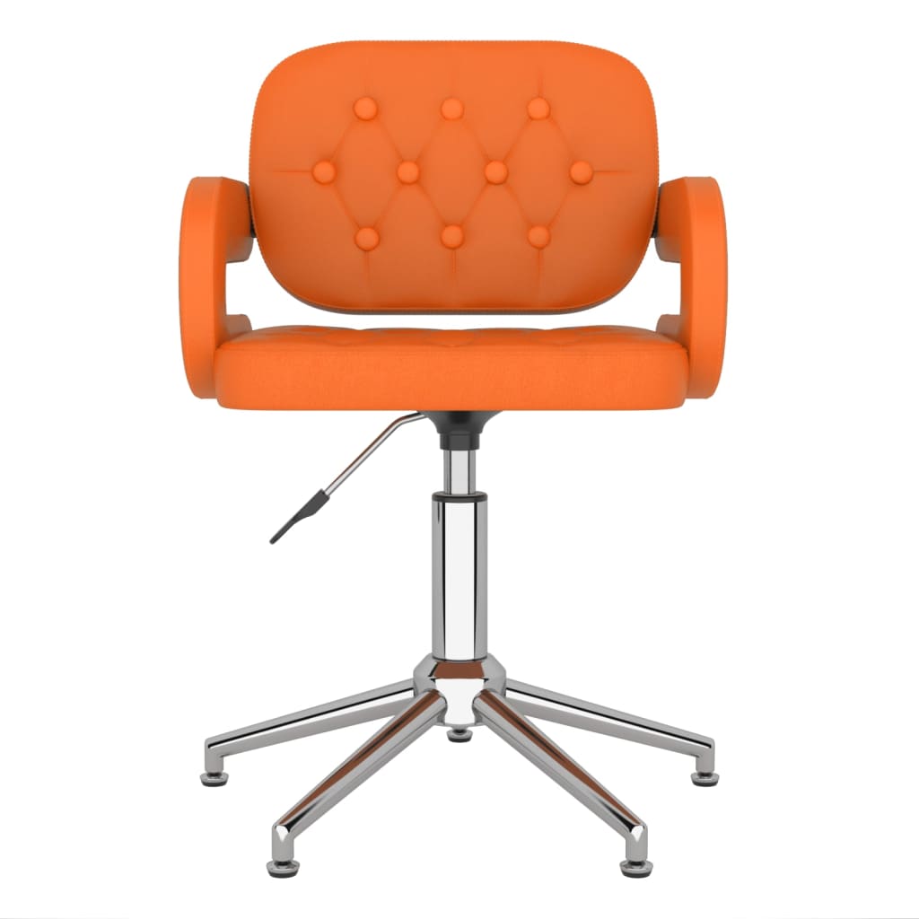 

vidaXL Eetkamerstoelen draaibaar 2 st kunstleer oranje