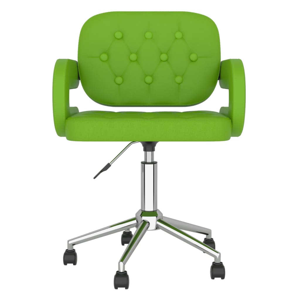 vidaXL Snurrbar matstol grön konstläder