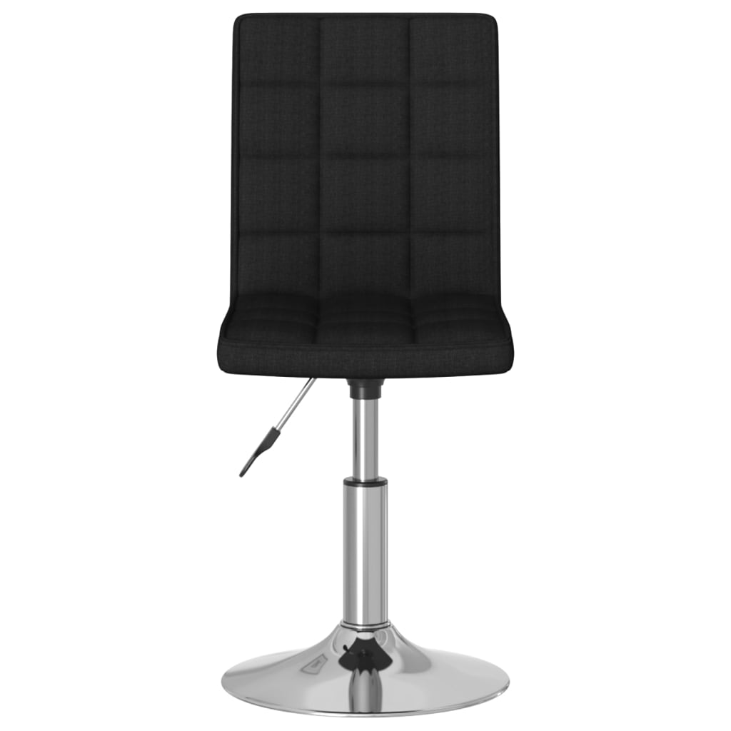 vidaXL Chaise pivotante de salle à manger Noir Tissu