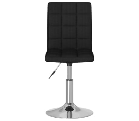 vidaXL Chaise pivotante de salle à manger Noir Tissu