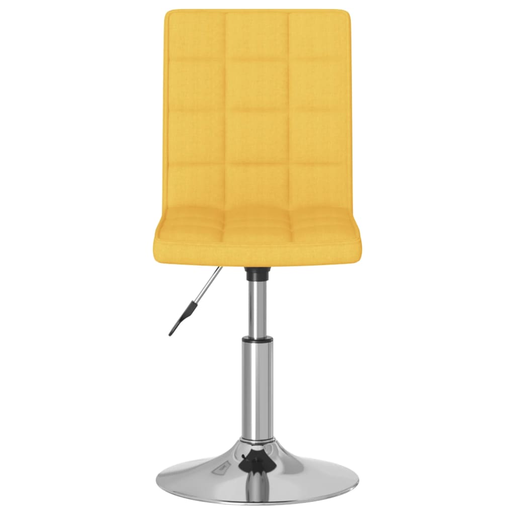 vidaXL Chaise pivotante de salle à manger Jaune moutarde Tissu