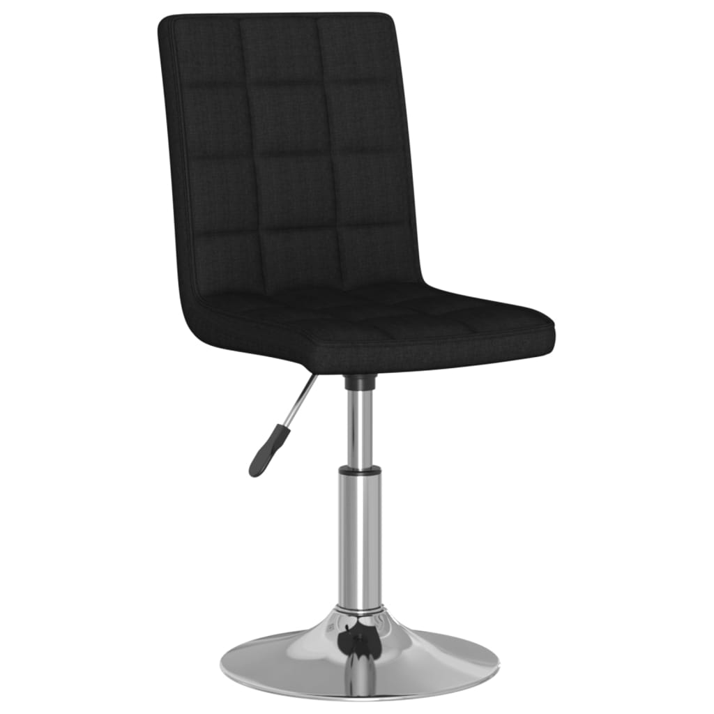 

vidaXL Eetkamerstoelen draaibaar 2 st stof zwart