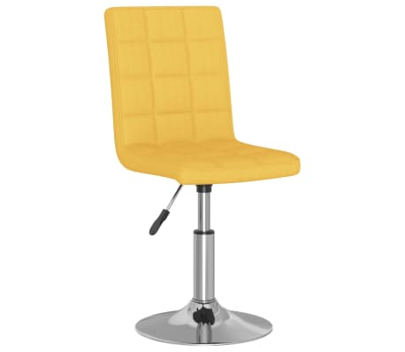 vidaXL Chaises pivotantes à manger lot de 2 jaune moutarde tissu