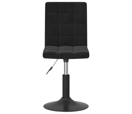 vidaXL Pasukama valgomojo kėdė, juodos spalvos, aksomas