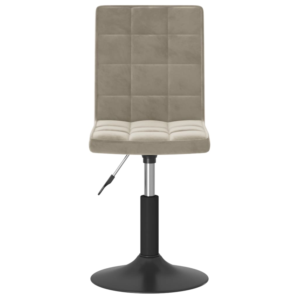 vidaXL Pasukama valgomojo kėdė, šviesiai pilkos spalvos, aksomas