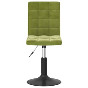 vidaXL Pasukama valgomojo kėdė, &scaron;viesiai žalios spalvos, aksomas