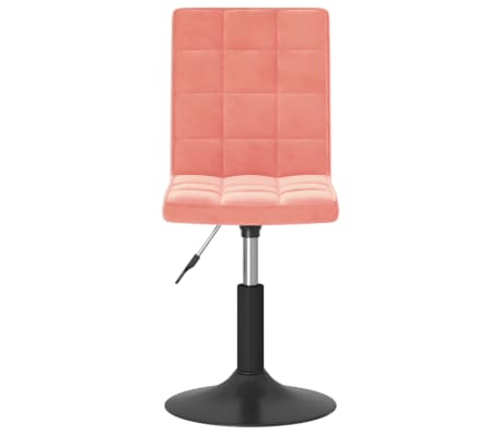 vidaXL Pasukama valgomojo kėdė, rožinės spalvos, aksomas