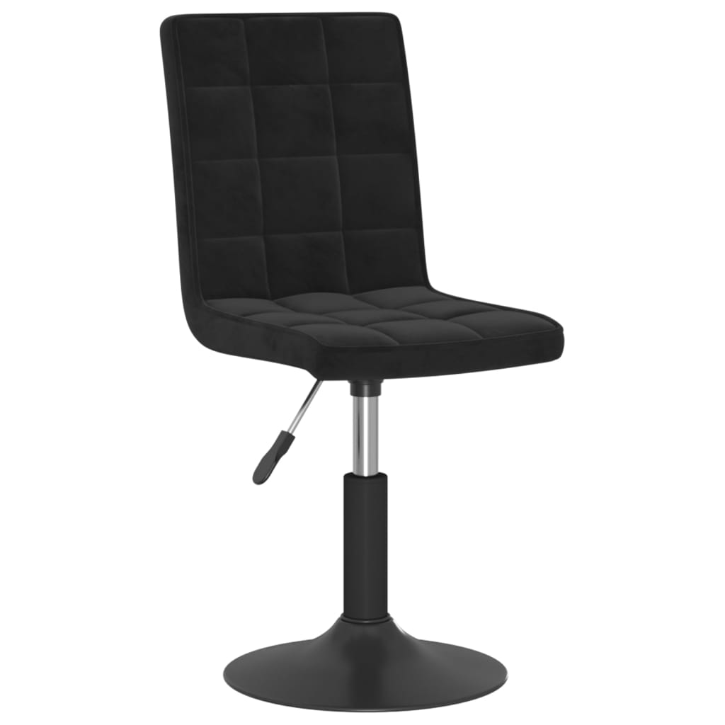 

vidaXL Eetkamerstoelen draaibaar 2 st fluweel zwart