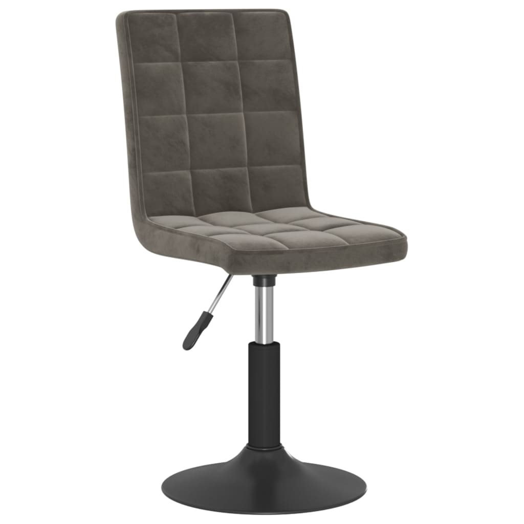 

vidaXL Eetkamerstoelen draaibaar 2 st fluweel donkergrijs