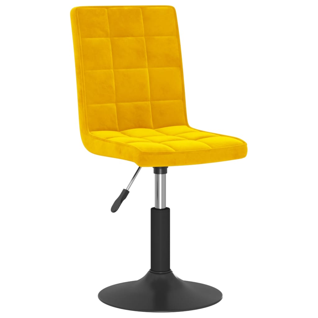 

vidaXL Eetkamerstoelen draaibaar 2 st fluweel mosterdgeel