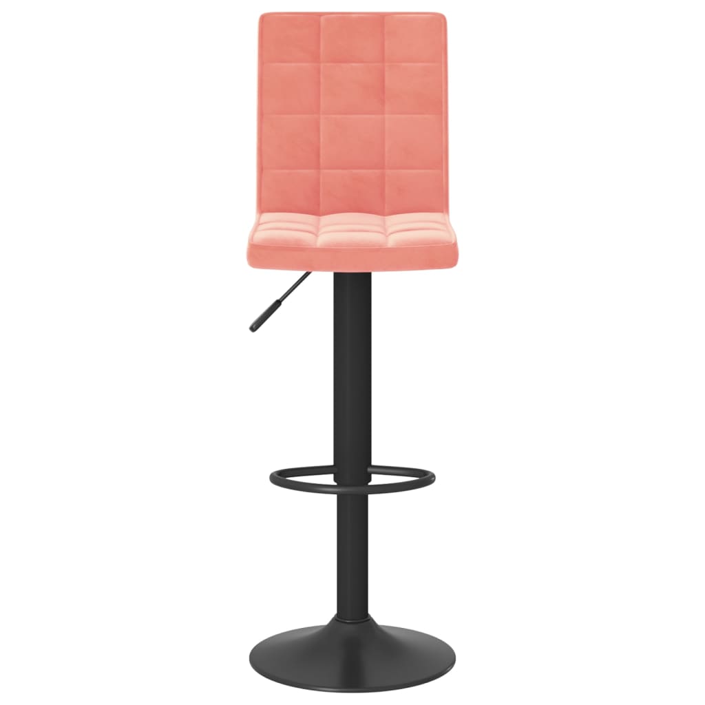 vidaXL Barkruk Roze Fluweel