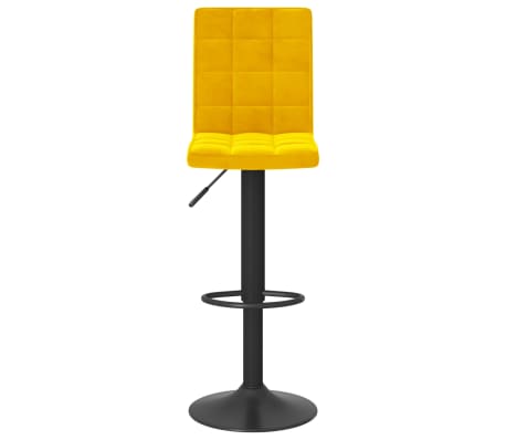 vidaXL Barkruk fluweel mosterdgeel