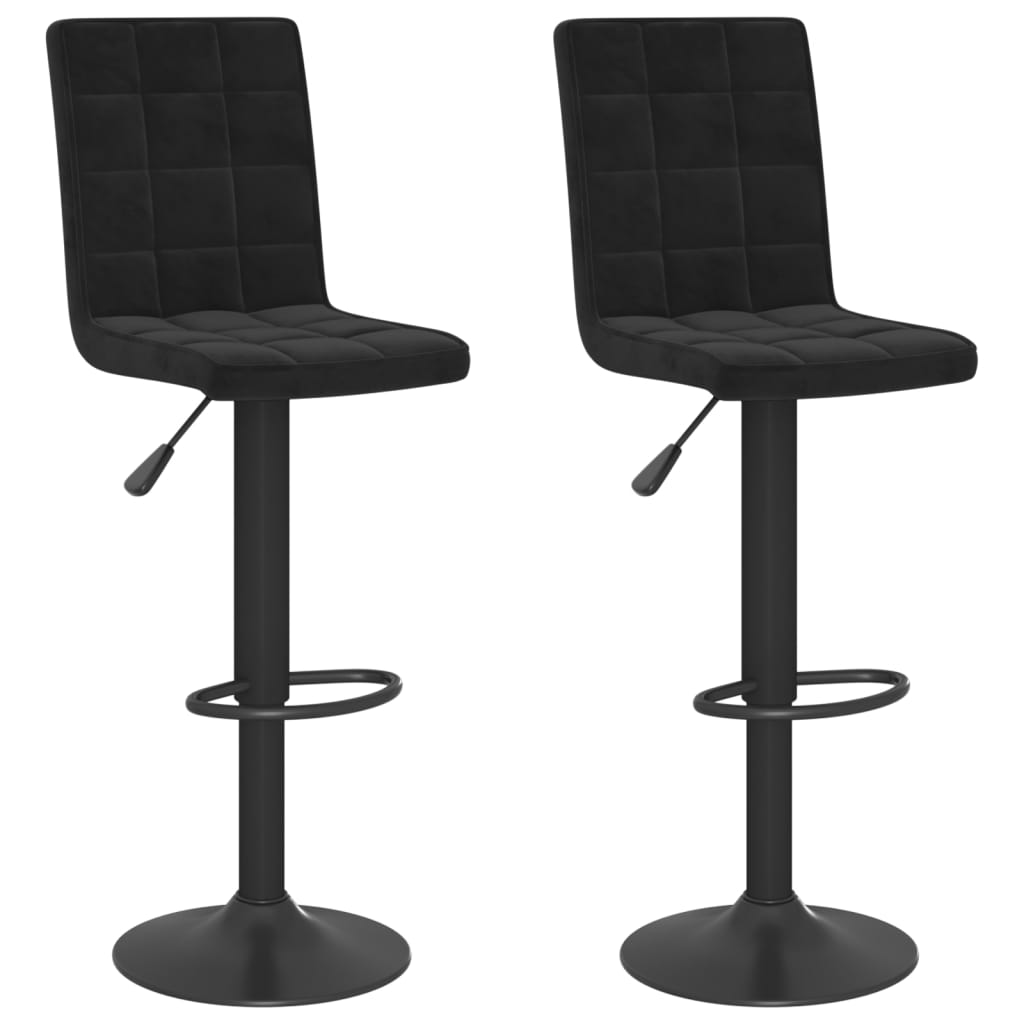  Barové stoličky 2 ks čierne zamatové