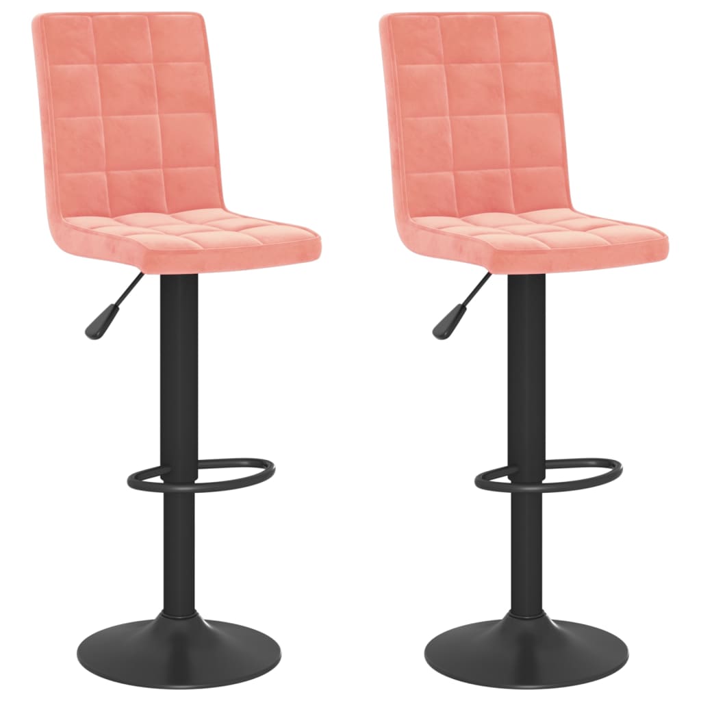 Thumbnail - vidaXL Barhocker 2 Stk. Rosa Samt