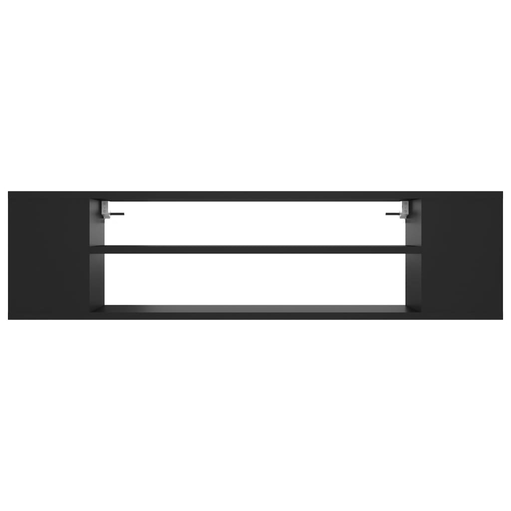 vidaXL Hanging TV Cabinet Black 39.3"x11.8"x10.4" Chipboard