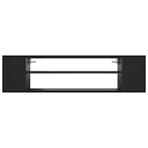 Závěsná TV skříňka černá 100 x 30 x 26,5 cm dřevotříska - obrázek 4