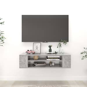 Závěsná TV skříňka betonově šedá 100 x 30 x 26,5 cm dřevotříska - obrázek 1
