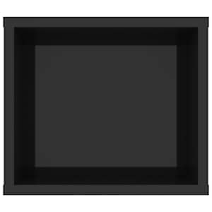 Závěsná TV skříňka černá vysoký lesk 100x30x26,5 cm dřevotříska - obrázek 5