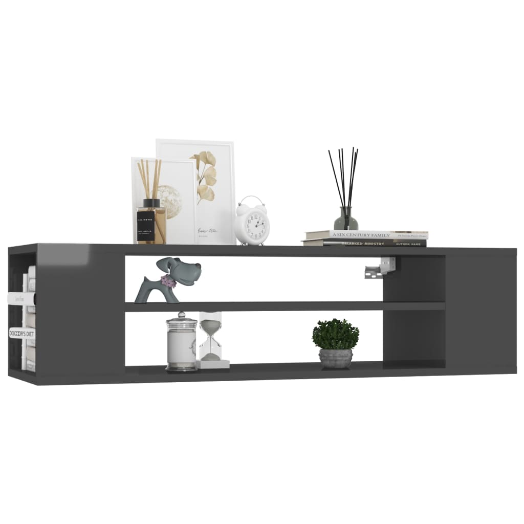 

vidaXL Tv-hangmeubel 100x30x26,5 cm spaanplaat hoogglans grijs