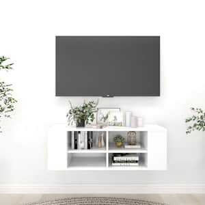 Nástěnná TV skříňka bílá 102 x 35 x 35 cm dřevotříska - obrázek 1