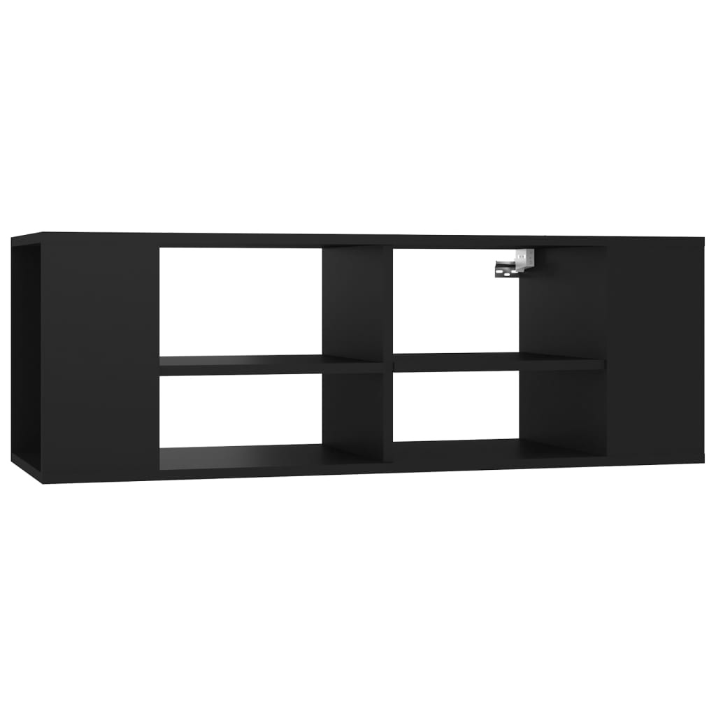 

vidaXL Wall-Mounted TV Cabinet Black 40.2"x13.8"x13.8" Engineered Wood