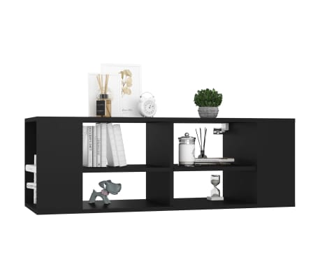 vidaXL Vegghengt TV-benk svart 102x35x35 cm konstruert tre