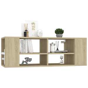 Nástěnná TV skříňka dub sonoma 102 x 35 x 35 cm dřevotříska - obrázek 3
