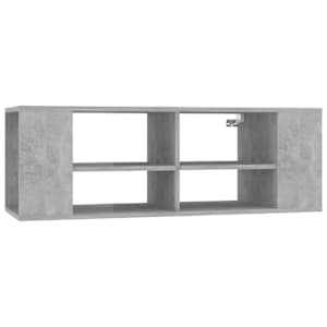 vidaXL seina telerikapp, betoonhall, 102 x 35 x 35 cm, tehispuit