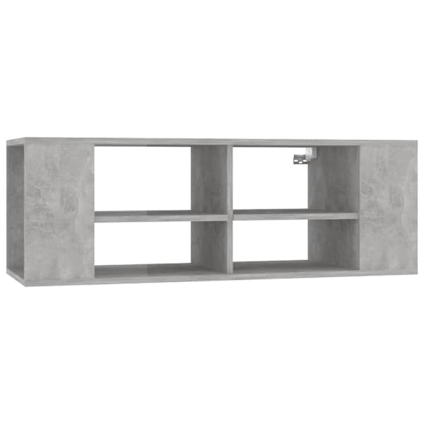 vidaXL seina telerikapp, betoonhall, 102 x 35 x 35 cm, tehispuit