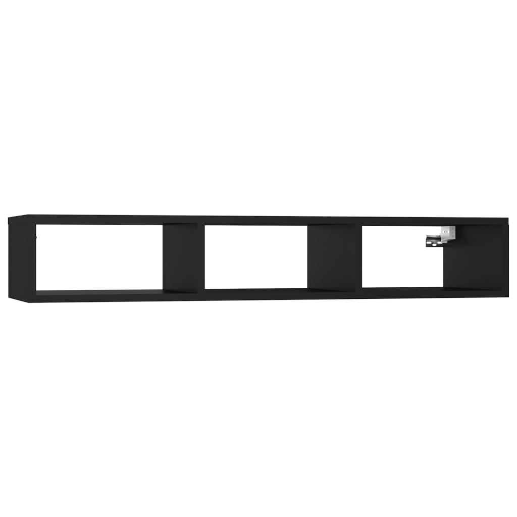 

vidaXL Wall Shelf Black 40.2"x11.8"x6.7" Engineered Wood