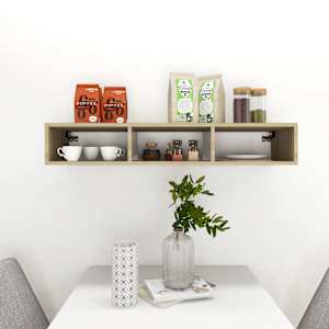 vidaXL Sieninė lentyna, sonoma ąžuolo spalvos, 102x30x17cm, mediena