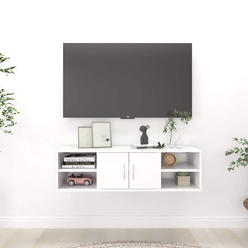 vidaXL P�ka �cienna, bia�a, 102x30x29 cm, materia� drewnopochodny