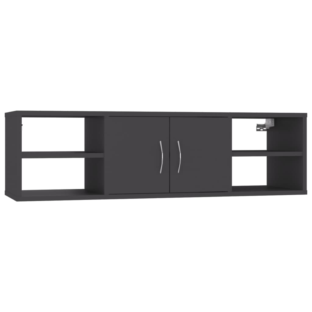 

vidaXL Wall Shelf Gray 40.2"x11.8"x11.4" Engineered Wood