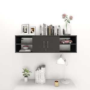 vidaXL Sieninė lentyna, pilkos spalvos, 102x30x29cm, apdirbta mediena