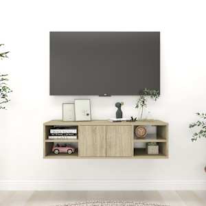 Stenska polica sonoma hrast 102x30x29 cm inženirski les